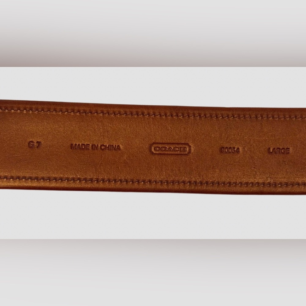 NWOT Y2K Coach Horse and Carriage brown leather buckle belt- LG - Picture 2 of 5